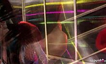 black hair bombshell milf bent over for first casting fuck and facial