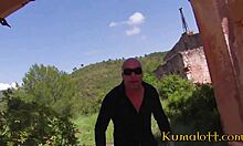 Shy Latina Brunette Fucked in Public Ruins