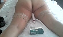 milf uses glycerin suppositories and vibrator in her ass 😈