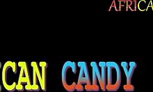 african candy in bathroom masturbating with dildo while soapy