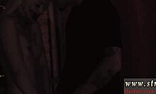 This hardcore bondage gangbang features poor goldie with big tits bound in duck tape.