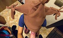 My neighbour paid for the flat with a great blowjob!