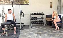 Hot Allie Nicole tricks and fucks her new neighbor outdoors!