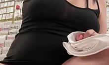 Laina Marie, the Natural Beauty, Strips Naked in a Store While Shopping for Fun. Her Big Tits and Hairless Body Tease Everyone Around.