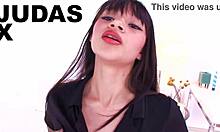 Judas X 19 YO Swallows Huge Cock in POV Deepthroat.