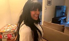 Oh wow, Serena Santos teases with big tits and bubble butt in household fantasy blowjob!