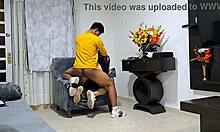 Alone at home, I find my stepsister for a blowjob, then fuck her pussy?