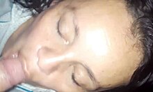 mother-in-law milf passionately sucked and receives cum in mouth with intense emotions