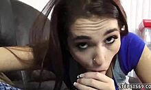 Teen First Anal Sucking Stepbro's Banana in Petite Hardcore Scene