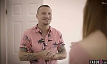 neighbor bends over college teen and fucks her ass