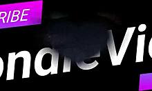 I cummed on her big tits after she licked my balls sloppy.