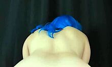 Amateur Step-Sis Pawg Rides Huge Dildo Hard