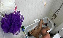 candy cruise relaxes in bathtub scene