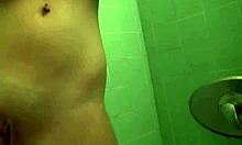 Oh wow, surprising his girlfriend masturbating in the shower!