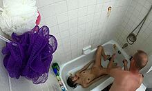 candy cruise relaxes in bathtub scene