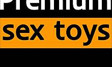 Young 18+ Teen Suggestively Masturbates With Huge Dildo In Bedroom