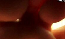 Smelly feet babe gives handjob