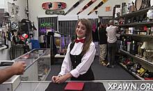 Hot Amateur Couple Has Passionate Sex And Blowjob In Shop