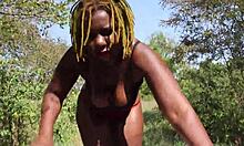 Poizon Ivy sucks Don Whoe's big black cock on highway