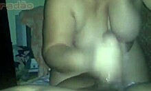 i jerk off my huge cock until cumming in latina's hairy mouth