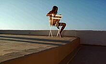 Discover how this talented teen 18+ girl poses outdoors for you