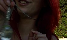 why is this redhead posing naked and wet?