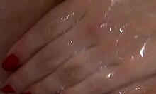 Busty teen showers her perfect body