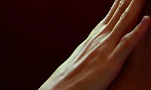 Athletic petite brunette pleases her naked body