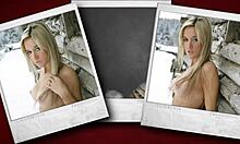 Incredibly risky hotties posing naked outdoors in winter