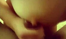 This Babe Rubs Fat Penis on Breasts and Mouth with Passion