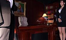 Wow! Handsome Boss Drills His Sexy Busty Asian Secretary Hard!