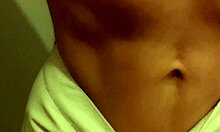 russian milf amateur gets laid with anal and blowjob in homemade bathroom scene