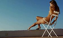 Discover how this talented teen 18+ girl poses outdoors for you