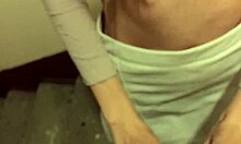 russian milf amateur gets laid with anal and blowjob in homemade bathroom scene