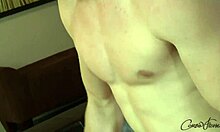 athletic guy creams lustful girl in every position