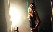 Yo, this athletic blonde is stripping to show her naughty bits! 🔥