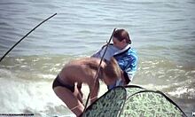 Skinny Naughty Teen Girls Sunbathing on Beach and Getting Horny for Action