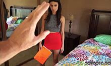 Teen Anal Plowing with Sexy Secretary Seducing Her Stepfather