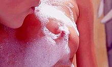 SKINNY bitches SHOWERING each other's NAKED teen bodies