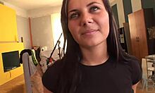 Bombshell Brunette, You Getting Soaking Wet While Licking His Cock?