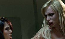 Intriguing Four-Some With Unrestrained Participants In Lesbian Scene.