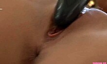 completely naked athletic blonde fucks herself with nasty dildo