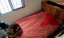 Latina milf interrupted during homemade sex with stepbrother