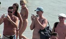 hey, can ya believe this blonde's natural tits? how stunning is her nude beach show outdoors?