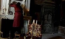 dirty girl watches her lover cream her behind