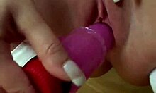 Athletic Blonde Teen Flexes Perfect Body During Intense Dildo Masturbation