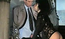 In a hotel room, the naughty bitch with perfect body and big tits passionately blows him, ending with a facial.