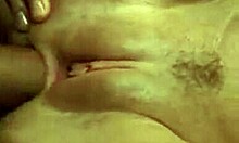 Frisky blonde teen stares at you during deepthroat blowjob on knees for facial.