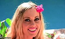 Hey, check this open-minded blonde posing in sexy bikini looks for the perfect shot outdoors