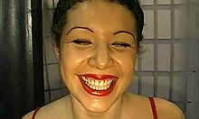 Freaky brunette fucked in mouth!